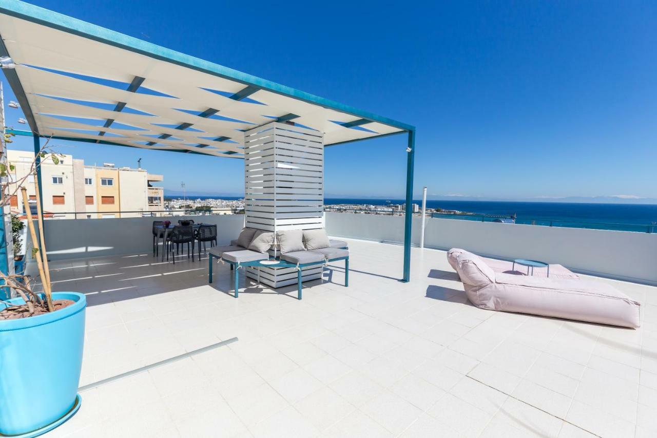 Groovy & Cozy Apt With Private Seaview Rooftop Terrace Rhodes City Dış mekan fotoğraf